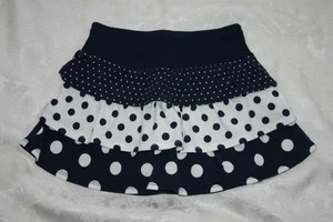 Gymboree EASTER PARISIAN ROSE Tiered Knit Skirt Skort Navy & White Dot NWT Sz 6 - Picture 1 of 1
