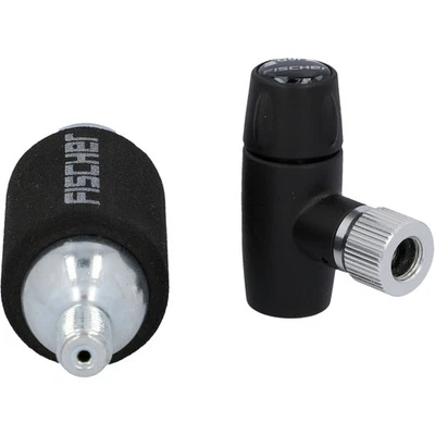 CO2 Luftpumpe und Kartusche FISCHER - Aufpumpen per Knopfdruck Fahrradschlauch - Bild 1 von 4