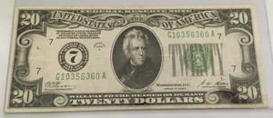 1928 A Rarer A District Extra Fine $20 Dollar Bill Chicago - Picture 1 of 2