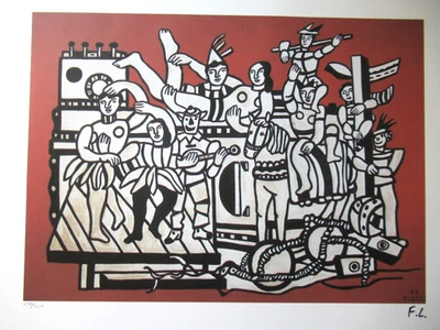 FERNAND LEGER: Schöne Lithographie limitiert auf 300 Exemplare, signiert 50x65cm - Bild 1 von 4