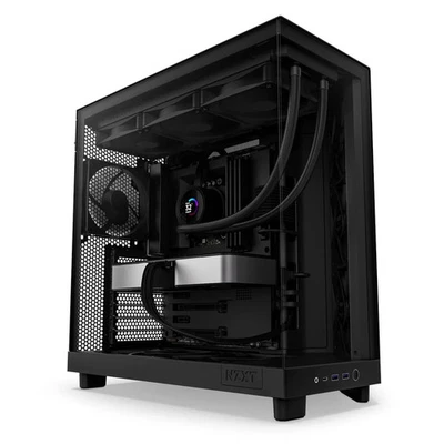 NZXT H6 Flow Mid-Tower Airflow Gaming Gehäuse Schwarz Glasfenster - Bild 1 von 4