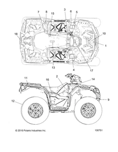 Polaris Side Decal, Left, Sportsman 850, Genuine OEM Part 7185242, Qty 1 - Picture 1 of 1