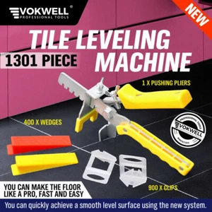 801/1301Pc Tile Leveling System Kit Clips Wedges Plier Floor Tiling Spacer Tool - Picture 1 of 18