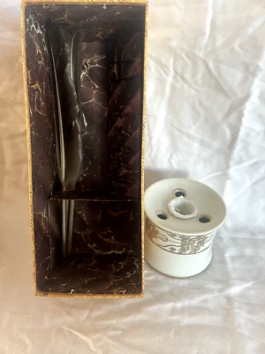 The Writing Collection, Aunt Olga's Quills - Calligraphy Pen/Ink Well - Vintage - Image 1 of 4