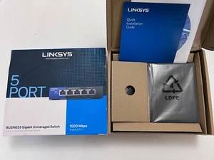 Linksys LGS105 5-Port Business Desktop Gigabit Switch - 5 Ports - 10/100/1000Bas - Picture 1 of 2