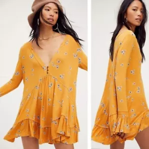 Free People Olivia Printed Tunic/ Dress Top Sz Small NWT - Picture 1 of 7