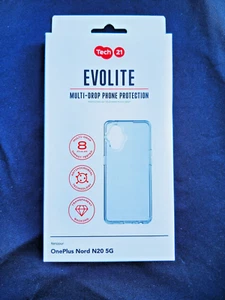 TECH 21 EVOLITE IMPACT CLEAR CASE FOR ONEPLUS NORD N20 $12.97 - Picture 1 of 5