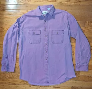 Vintage Eastern Mountain Sports Stonewashed Button Shirt XL 100% Cotton Maroon - Picture 1 of 3