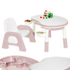 ONVAYA Kindertisch mit Stuhl | Rosa | Multifunktionaler Spieltisch mit Stauraum