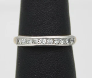 VINTAGE 14KT GELBGOLD 0,20 CTW DIAMANT JUBILÄUMS-/EHERING - Bild 1 von 10