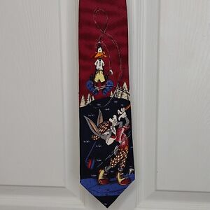Vintage Bugs Bunny Golfing Tie Looney Tunes Daffy 1992 Silk New With Tag Italy