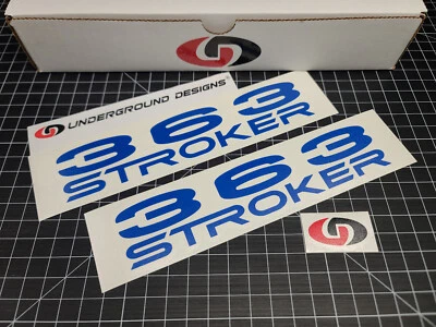 363 calcomanías STROKER (2 paquetes) pegatinas de ventana de cubierta de válvula de carreras para motores SBF V8 Foto 1 de 2