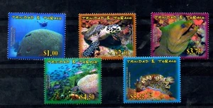 TRINIDAD and TOBAGO, 2003, FISH, TURTLE, CORALS, 5v. MNH, - Picture 1 of 1