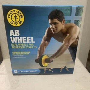 Gold’s Gym AB Wheel Dual Wheel Roller Exercise Core & Flexibility Stability New - Picture 1 of 5