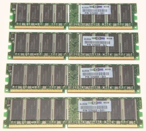 HP 2 GB DDR-400 PC3200 kit di memoria (4 x 512 MB SD-RAM) Hewlett-Packard PN 326668-041 - Foto 1 di 2