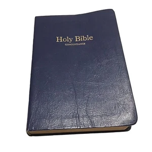 Bibel Konkordanz blau Leder roter Buchstaben Ausgabe KJV Weltverlag - Bild 1 von 6