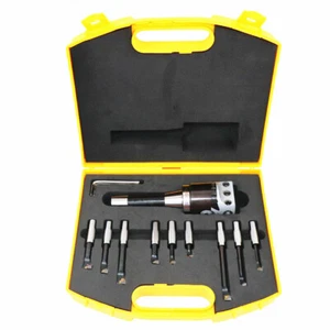 T1003 12 piezas cabezal perforador de 3", vástago R8 y barra perforadora de carburo 3/4 conjunto combo fresado - Imagen 1 de 7