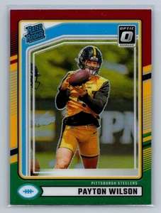 2024 Donruss - Rated Rookie Payton Wilson Optic Preview Red Pandora Prizm (RC) - Bild 1 von 2