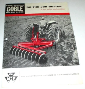 Massey Ferguson Goble MF 34 10 12 28 50 27 17 29 Disc Sales Brochure Ad 1959 - Picture 1 of 3