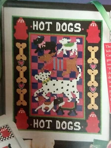 Hot Dogs Design OOP Magazine Cross Stitch OR Needlepoint  PATTERN (K) - Picture 1 of 1