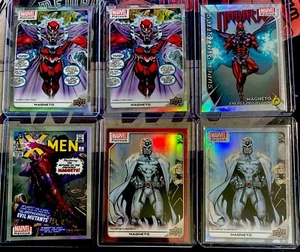 (6x) 2023 Marvel Platinum MAGNETO RED / RAINBOW COVER VARIANT / SUPER STATISTIK LOT - Bild 1 von 2