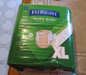 NEW Fit Right EXTRA Optifit ComfortAir Breathable Design Adult Briefs, XL - Picture 1 of 4