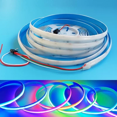 Ultra Bright 5M 12V WS2811 COB LED Strip Light IP67 Waterproof RGBIC Addressable - Image 1 of 4