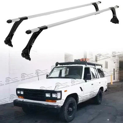 63" Roof Ladder Racks Carrier 2 Cross Bar Aluminum For 1989 Toyota Land Cruiser - Изображение 1 из 4