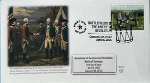 AFDCS 5957 Revolución Americana Campos de batalla Saratoga Eslogan - Imagen 1 de 1