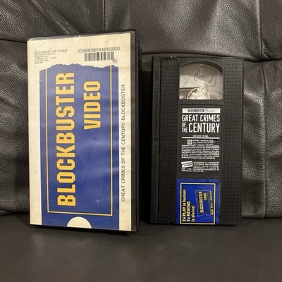 Blockbuster Presents Great Crimes Of The Century 1996 VHS In Clamshell Tested Foto 1 de 4