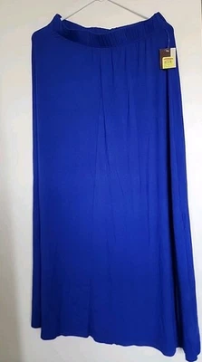 Maxi Falda Tejida Love Appella Para Mujer Grande Azul Tejido Mezcla Rayón NUEVA Foto 1 de 3