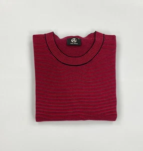 Maglione Uomo Rosso e Nero Rigato PS Paul Smith XL Extra Large Cotone Girocollo A - Foto 1 di 9