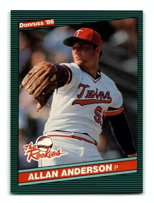 Allan Anderson 1986 Donruss The Rookies RC #3 Minnesota Twins NM-MINT - Image 1 of 2
