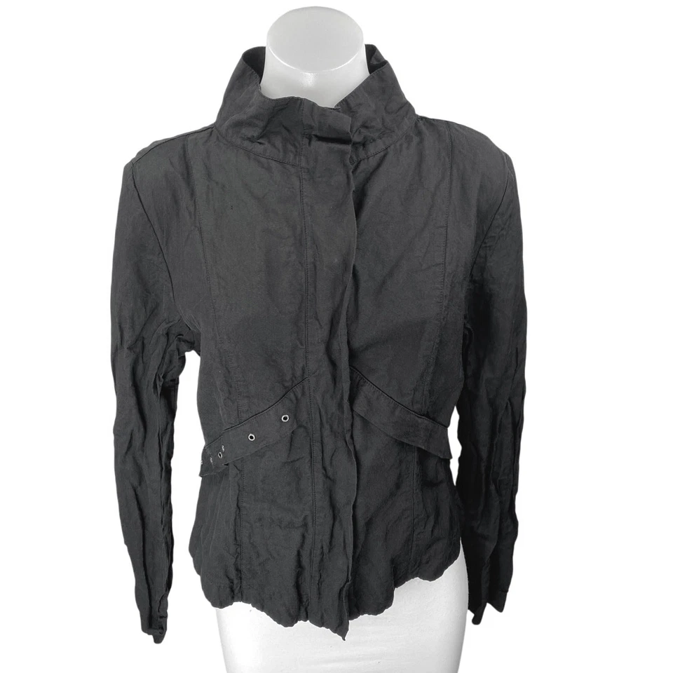 Jaqueta Blazer Sarah Pacini Feminina Preta Manga Longa Gola Alta Tamanho 2  - Imagem 1 de 4