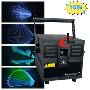 10W RGB Animation Laser Light Full Color Disco Laser Show Stage Lighting - Picture 1 of 8