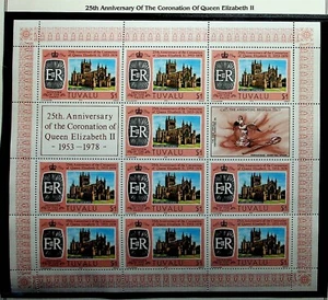 TUVALU Sc 81-4 NH MINISHEETS+BOOKLET OF 1978 - QUEEN ELIZABETH II- (AF24) - Picture 1 of 5