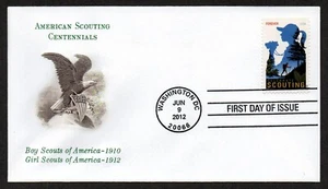 USA, SCOTT # 4691, FDC COVER - GIRL AND BOY SCOUTING CENTENNIAL, YEAR 2012 - Picture 1 of 1