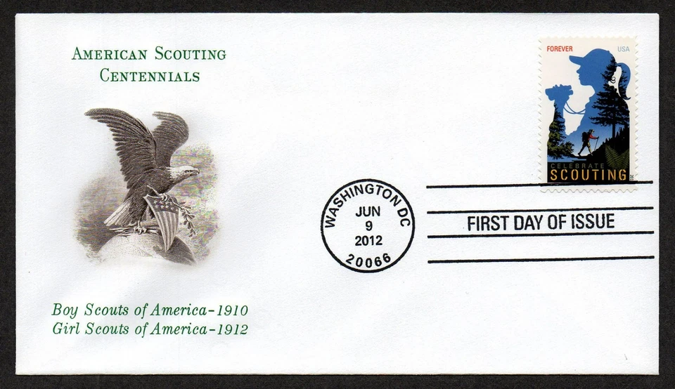 USA, SCOTT # 4691, FDC COVER - GIRL AND BOY SCOUTING CENTENNIAL, YEAR 2012 - Image 1 of 1