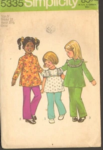 Vintage Simplicity Sewing Pattern 5335 Child's Tunis and Pants Size 3 - Picture 1 of 1