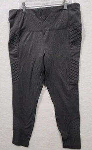 Member's Mark Womens 2XL GRAY Moto Ankle legging Soft Pocket - Picture 1 of 6