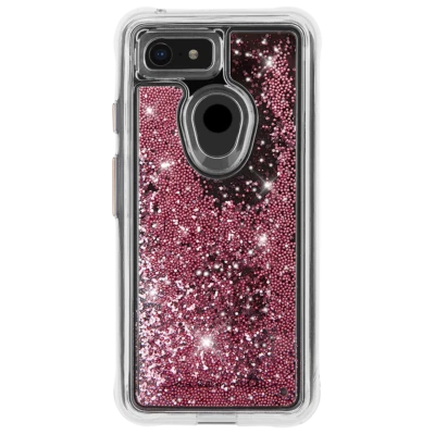 Casemate Waterfall Custodia per Google Pixel 3 Oro Rosa Glitter Perline Nuovo - Immagine 1 di 4