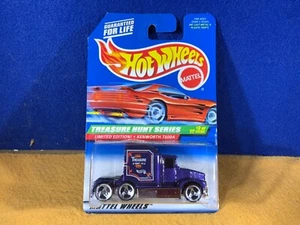 F10-23 HOT WHEELS TREASURE HUNT - KENWORTH T600A - 1998 - #751 - PURPLE - NIB - Picture 1 of 12