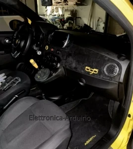 SCRITTA ABITACOLO CRUSCOTTO FIAT 500 595 ABARTH STAMPA 3D - Foto 1 di 5