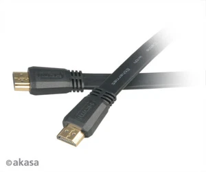 Akasa AK-CBHD05-20BK Proslim 2m superslim High Speed HDMI Kabel mit Ethernet - Bild 1 von 2