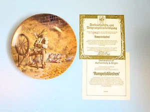 BRADFORD EXCHANGE COLLECTOR PLATE NIB BOX COA RUMPELSTILZCHEN GEHM GERMANY - Picture 1 of 4