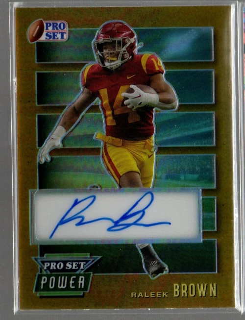 2024 Leaf Pro Set Power Prismatic Gold #PWRB1 Raleek Brown Auto /1  - Image 1 of 1