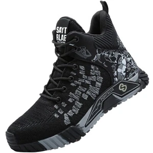 Men’s Steel Toe Work Boots Lightweight Safety Shoes Non-Slip Industrial Sneakers - Picture 1 of 27