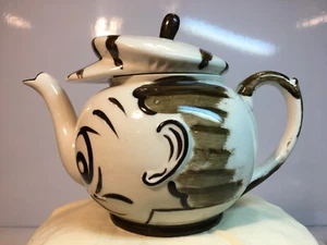 Vintage Head Face with Cap Hand Painted Teapot In Good Condition - Picture 1 of 8