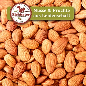 Braune Mandeln, naturbelassen, große Kerne, frisch mit feinem Mandelaroma 1000g - Bild 1 von 3