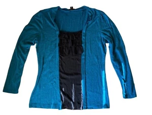 East5th Top L Woman Teal Black - Picture 1 of 5